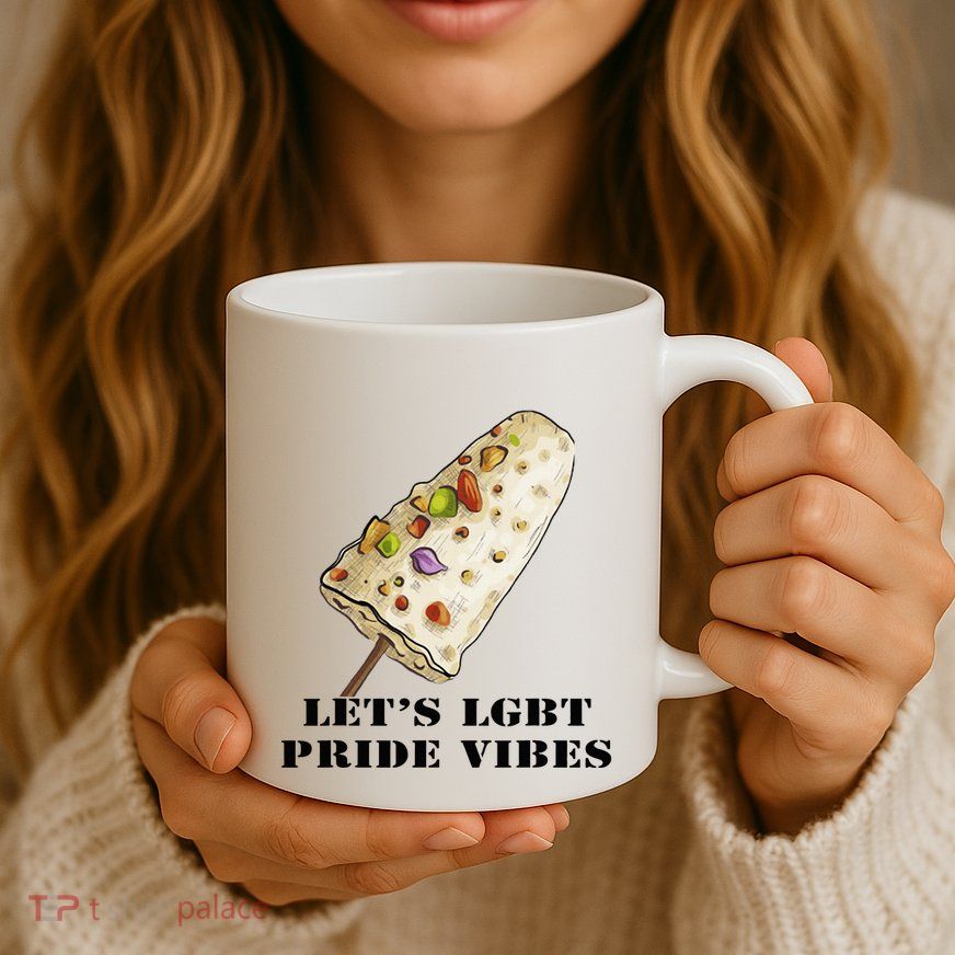 LetS Lgbt Pride Vibes Retro 70s Style Ice Creams Mug
