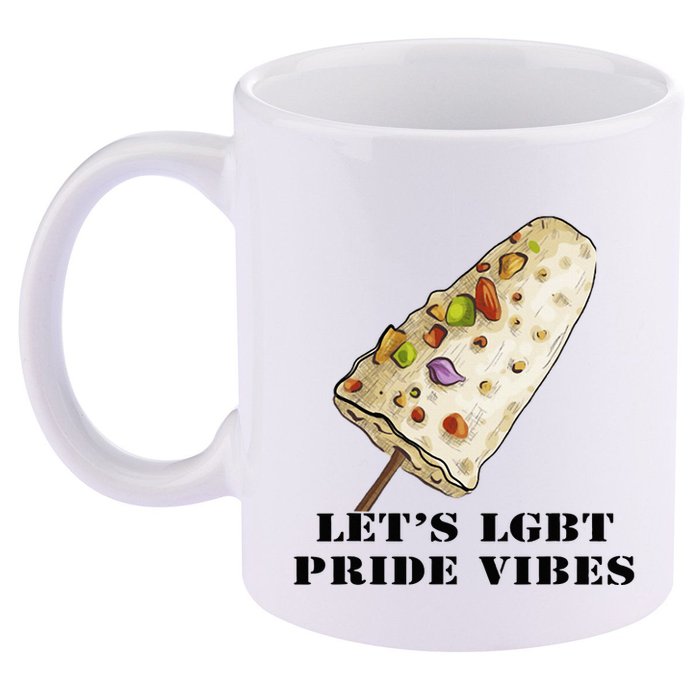 LetS Lgbt Pride Vibes Retro 70s Style Ice Creams 11oz C Handle Ceramic Mug