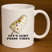 LetS Lgbt Pride Vibes Retro 70s Style Ice Creams 11oz C Handle Ceramic Mug
