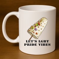 LetS Lgbt Pride Vibes Retro 70s Style Ice Creams 11oz C Handle Ceramic Mug