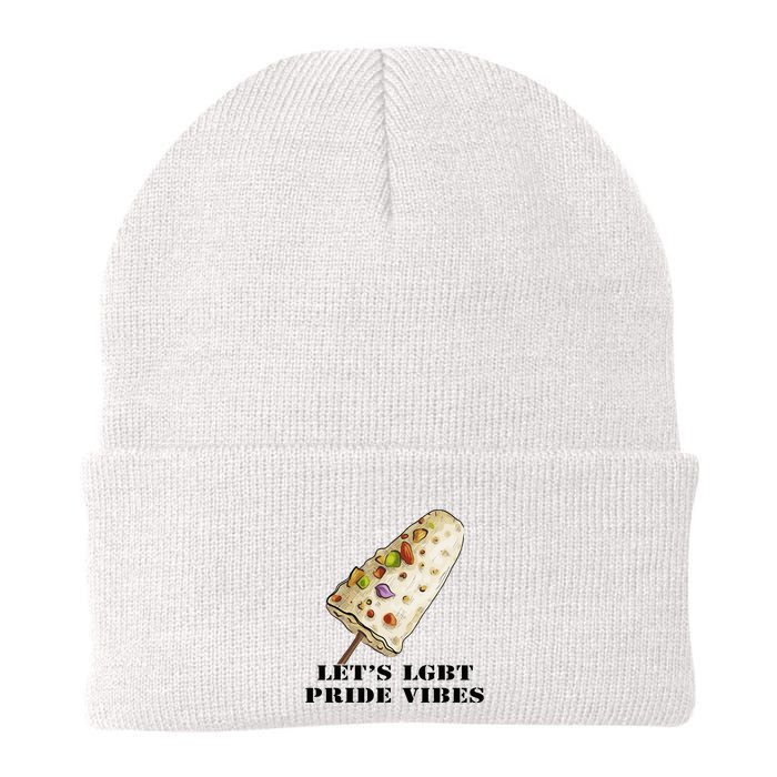LetS Lgbt Pride Vibes Retro 70s Style Ice Creams Beanie