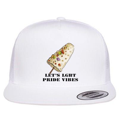 LetS Lgbt Pride Vibes Retro 70s Style Ice Creams Flatbill Hat