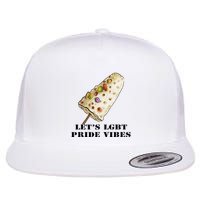 LetS Lgbt Pride Vibes Retro 70s Style Ice Creams Flatbill Hat