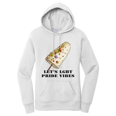 LetS Lgbt Pride Vibes Retro 70s Style Ice Creams Women's Pullover Hoodie
