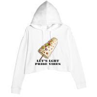 LetS Lgbt Pride Vibes Retro 70s Style Ice Creams Crop Fleece Hoodie