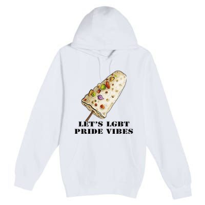 LetS Lgbt Pride Vibes Retro 70s Style Ice Creams Premium Pullover Hoodie