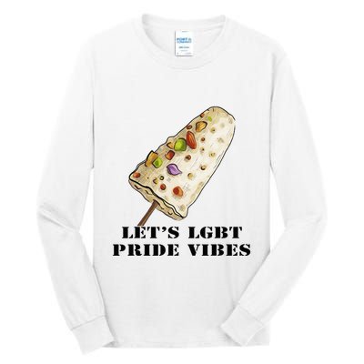LetS Lgbt Pride Vibes Retro 70s Style Ice Creams Tall Long Sleeve T-Shirt