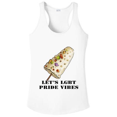 LetS Lgbt Pride Vibes Retro 70s Style Ice Creams Ladies PosiCharge Competitor Racerback Tank