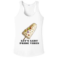 LetS Lgbt Pride Vibes Retro 70s Style Ice Creams Ladies PosiCharge Competitor Racerback Tank