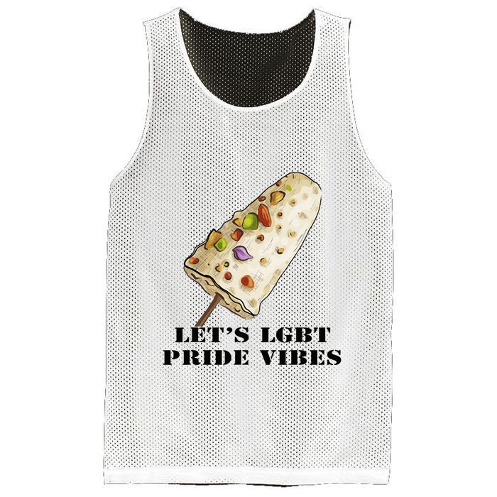 LetS Lgbt Pride Vibes Retro 70s Style Ice Creams Mesh Reversible Basketball Jersey Tank