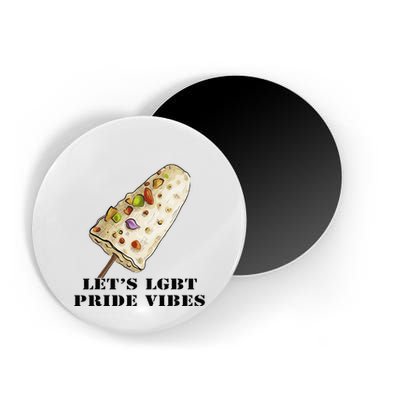 LetS Lgbt Pride Vibes Retro 70s Style Ice Creams Magnet