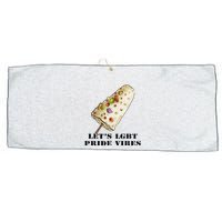 LetS Lgbt Pride Vibes Retro 70s Style Ice Creams Large Microfiber Waffle Golf Towel