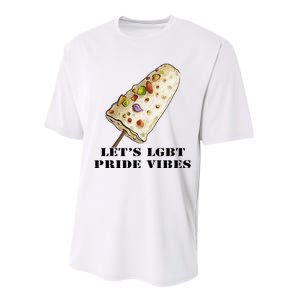 LetS Lgbt Pride Vibes Retro 70s Style Ice Creams Performance Sprint T-Shirt