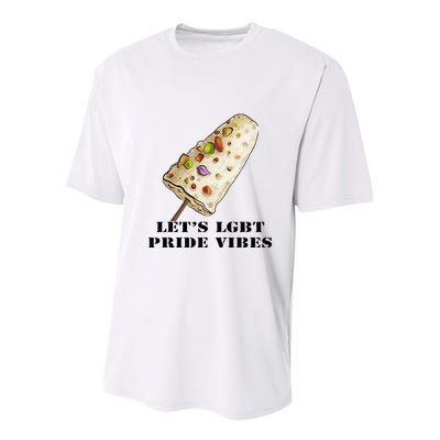 LetS Lgbt Pride Vibes Retro 70s Style Ice Creams Youth Performance Sprint T-Shirt