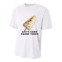 LetS Lgbt Pride Vibes Retro 70s Style Ice Creams Youth Performance Sprint T-Shirt