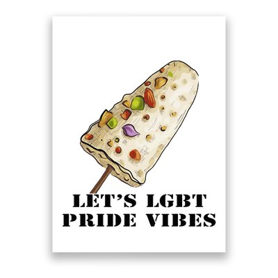 LetS Lgbt Pride Vibes Retro 70s Style Ice Creams Poster