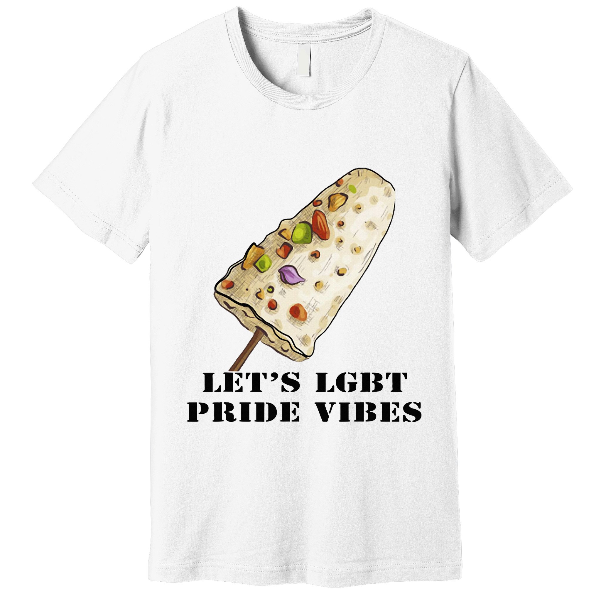 LetS Lgbt Pride Vibes Retro 70s Style Ice Creams Premium T-Shirt