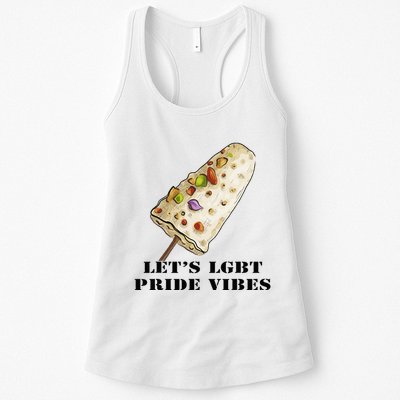 LetS Lgbt Pride Vibes Retro 70s Style Ice Creams Womens Tank Top