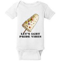 LetS Lgbt Pride Vibes Retro 70s Style Ice Creams Baby Bodysuit