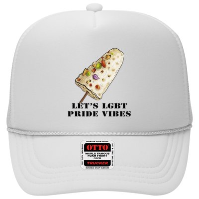 LetS Lgbt Pride Vibes Retro 70s Style Ice Creams Trucker Hat