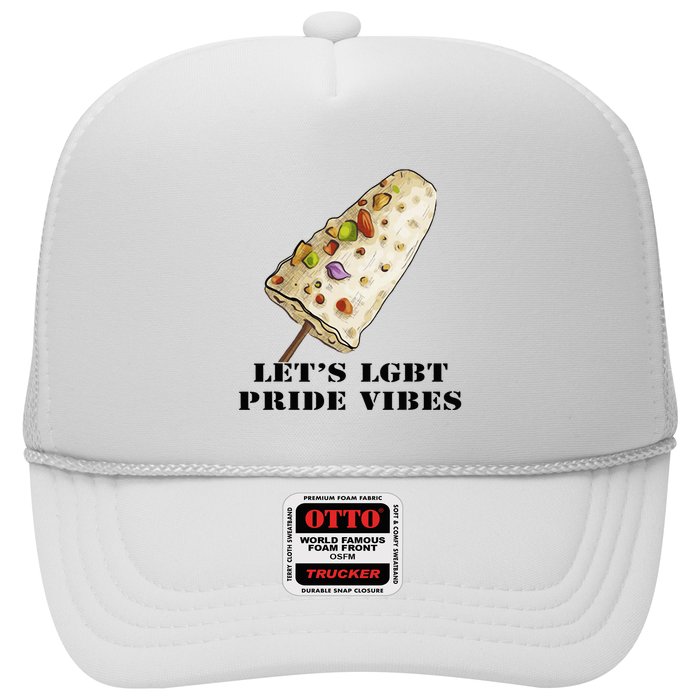LetS Lgbt Pride Vibes Retro 70s Style Ice Creams Trucker Hat