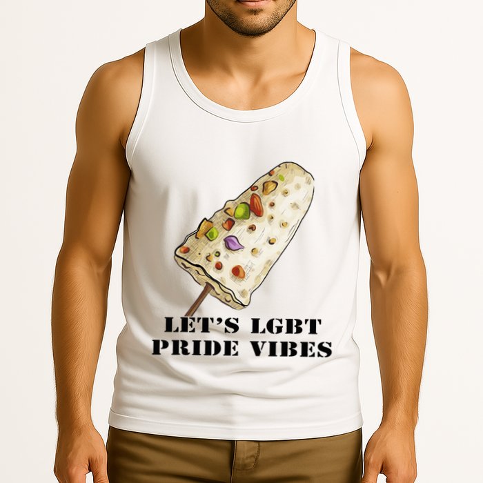 LetS Lgbt Pride Vibes Retro 70s Style Ice Creams Tank Top