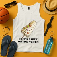 LetS Lgbt Pride Vibes Retro 70s Style Ice Creams Tank Top