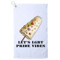 LetS Lgbt Pride Vibes Retro 70s Style Ice Creams Golf Towel
