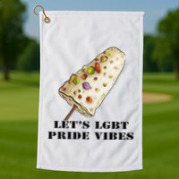 LetS Lgbt Pride Vibes Retro 70s Style Ice Creams Golf Towel