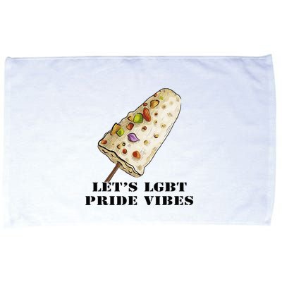 LetS Lgbt Pride Vibes Retro 70s Style Ice Creams Microfiber Hand Towel