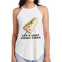 LetS Lgbt Pride Vibes Retro 70s Style Ice Creams Women's Perfect Tri Rocker Tank