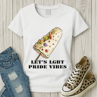 LetS Lgbt Pride Vibes Retro 70s Style Ice Creams Womens T-Shirt