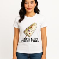 LetS Lgbt Pride Vibes Retro 70s Style Ice Creams Womens T-Shirt