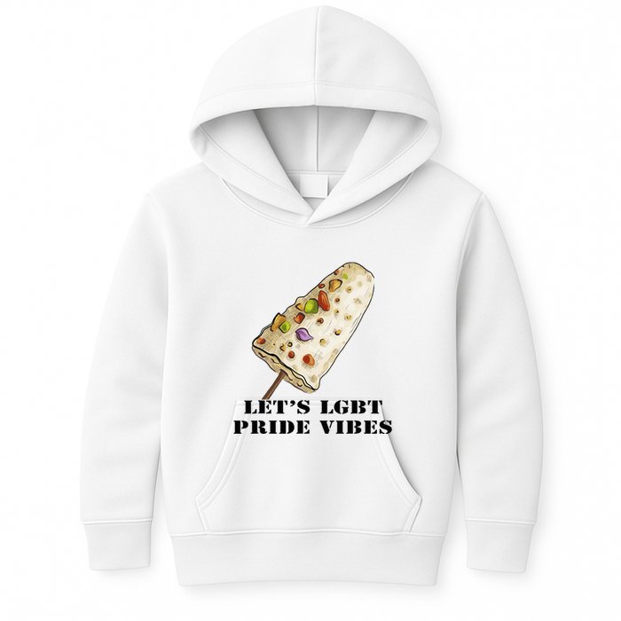 LetS Lgbt Pride Vibes Retro 70s Style Ice Creams Kids Hoodie