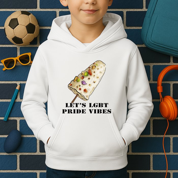 LetS Lgbt Pride Vibes Retro 70s Style Ice Creams Kids Hoodie