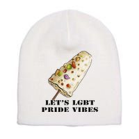 LetS Lgbt Pride Vibes Retro 70s Style Ice Creams Short Acrylic Beanie