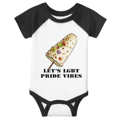 LetS Lgbt Pride Vibes Retro 70s Style Ice Creams Infant Baby Jersey Bodysuit