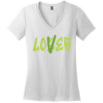 Lover Loser Play On Word Gift Idea Trending Matching Sneaker Women's V-Neck T-Shirt