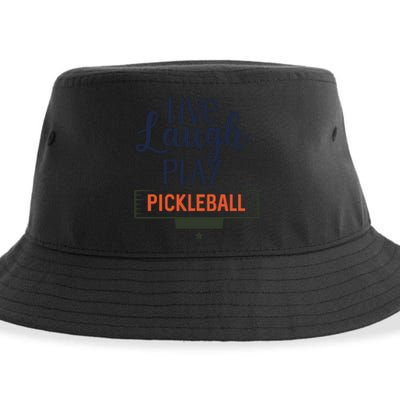 Live Laugh Play Pickleball Gift For Pickleball Fan Sport Sustainable Bucket Hat