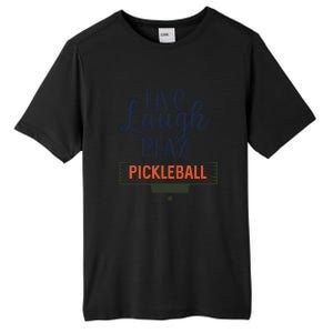 Live Laugh Play Pickleball Gift For Pickleball Fan Sport Tall Fusion ChromaSoft Performance T-Shirt