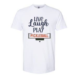 Live Laugh Play Pickleball Gift For Pickleball Fan Sport Softstyle CVC T-Shirt