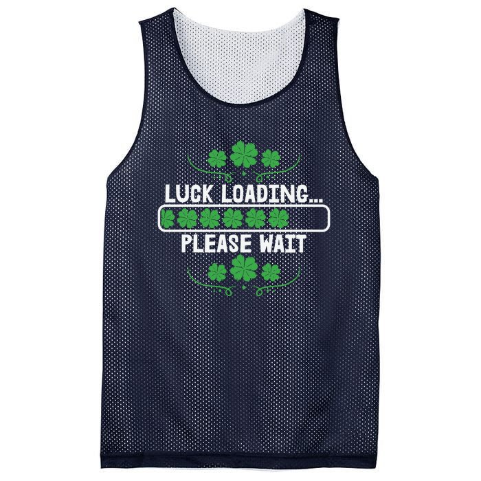 Luck Loading Please Wait Funny St Patricks Day Mesh Reversible Basketball Jersey Tank