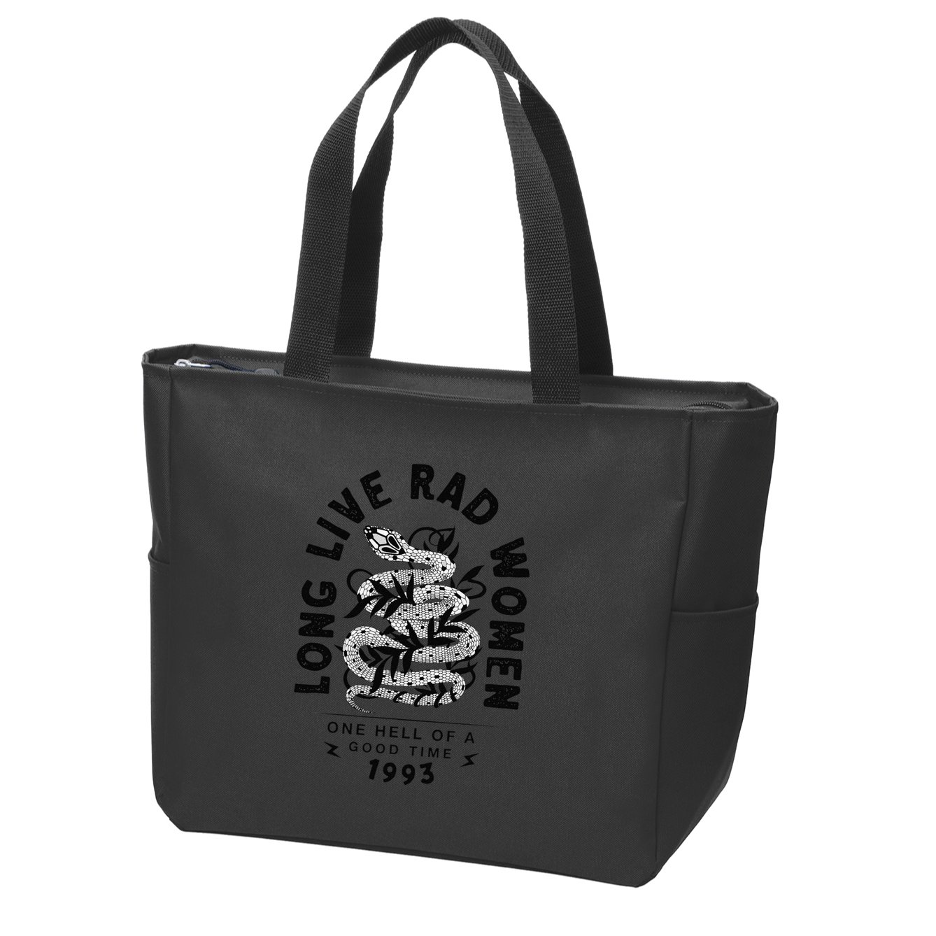 Long Live Rad Women One Hell Of A Good Time 1993 Women Zip Tote Bag