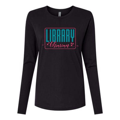 Library Librarian Reading Books And Bookworm Library Day Great Gift Womens Cotton Relaxed Long Sleeve T-Shirt