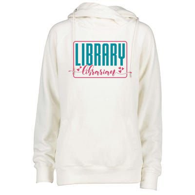 Library Librarian Reading Books And Bookworm Library Day Great Gift Womens Funnel Neck Pullover Hood