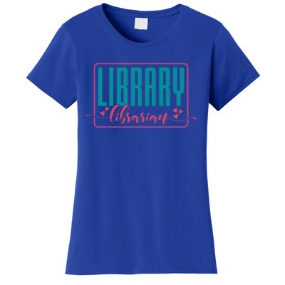 Library Librarian Reading Books And Bookworm Library Day Great Gift Women's T-Shirt