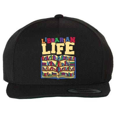 Librarian Life Reading Books And Bookworm Library Day Gift Wool Snapback Cap