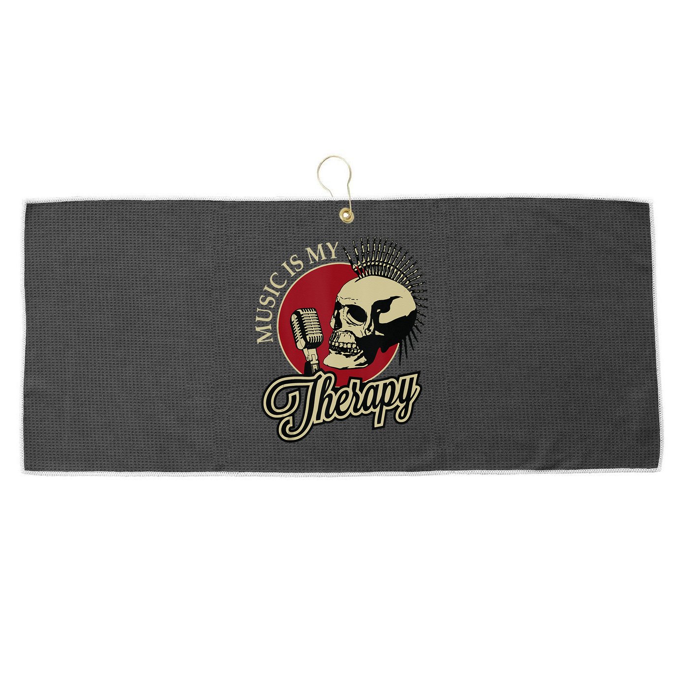Long Live Rock And Roll Large Microfiber Waffle Golf Towel