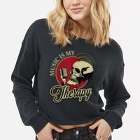 Long Live Rock And Roll Cropped Pullover Crew