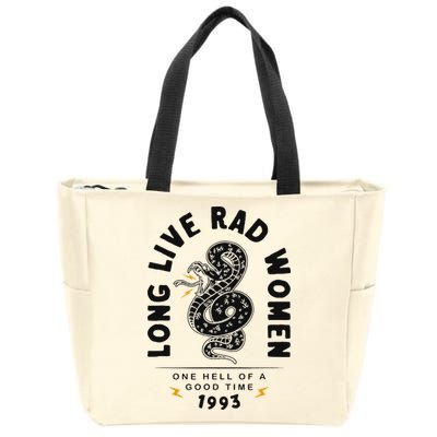 Long Live Rad Women Feminist Girl Power Rights Zip Tote Bag